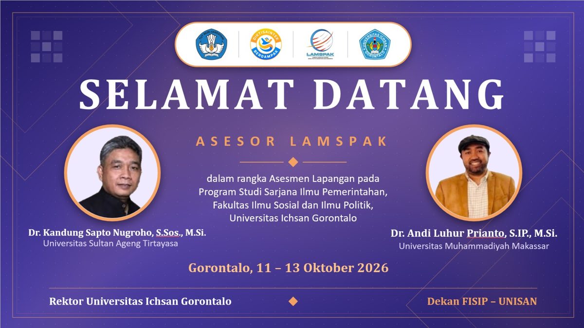 Selamat Datang di Gorontalo: FISIP UNISAN Sambut Hangat Asesor LAMSPAK untuk Asesmen Lapangan Prodi Ilmu Pemerintahan